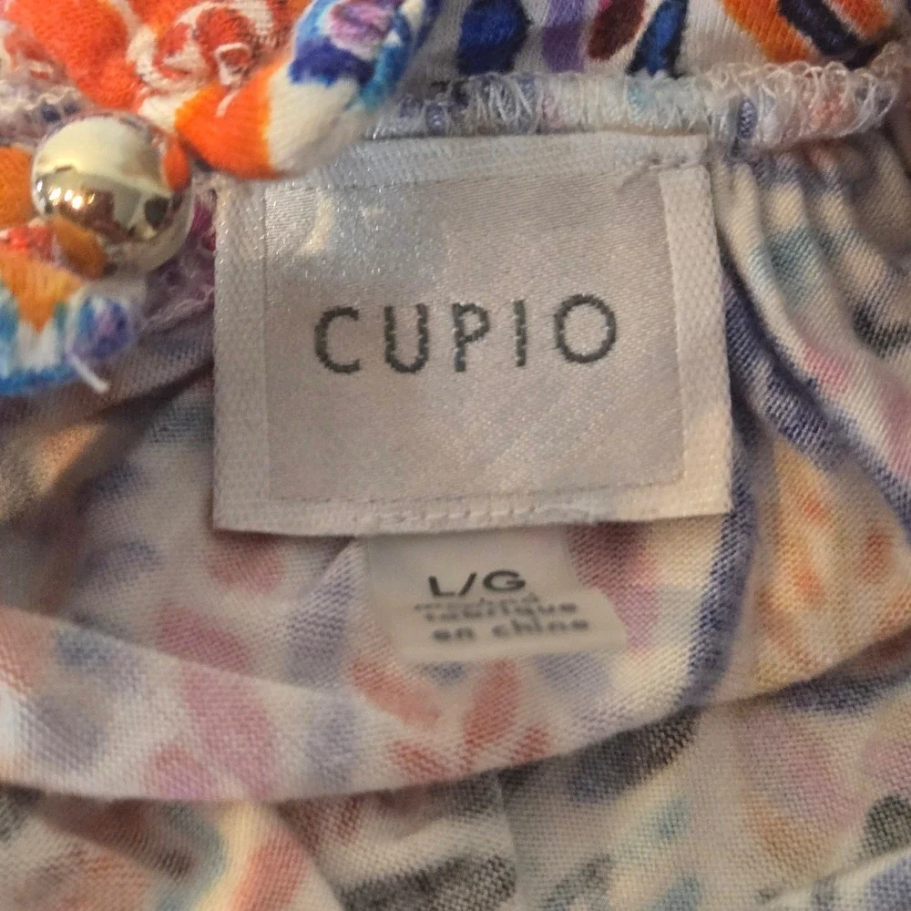 Cupio Shift Dress Womens Large Multi Color Paisley Halter Neck Sleeveless